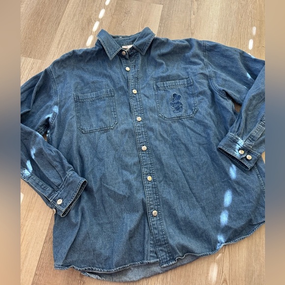 VINTAGE 90’s Disney Mickey Mouse denim top - Picture 1 of 3